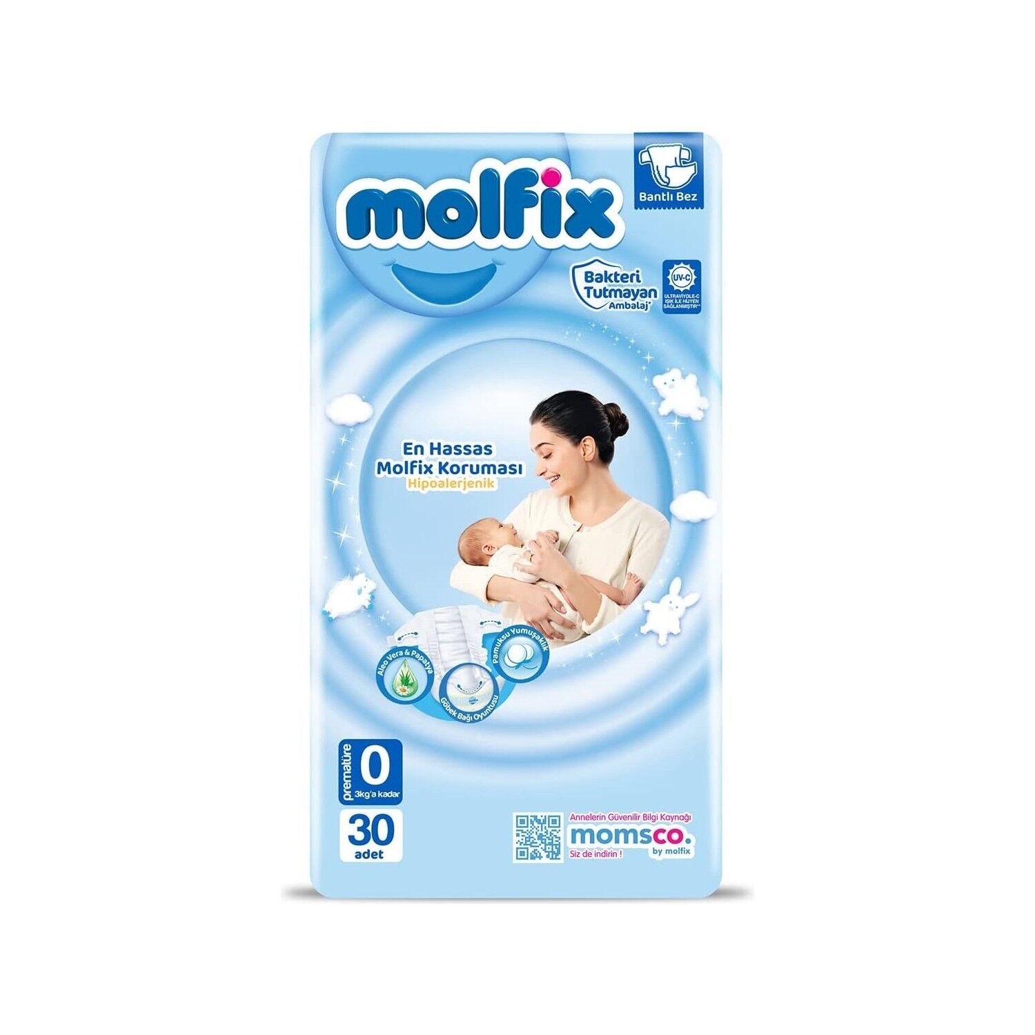 Molfix Premature Bebek Bezi 0 Beden 0-3 Kg 30 Adet