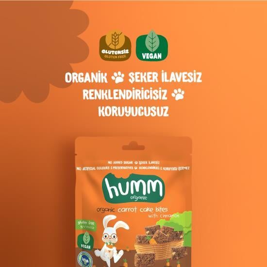 Humm Organik Havuçlu Tarçınlı Vegan Kek 30 Gr