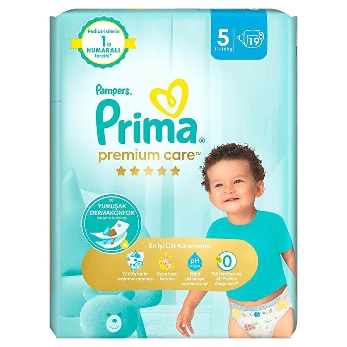 Prima Premium Care Bebek Bezi İkiz Paket 5 Beden 19 Adet