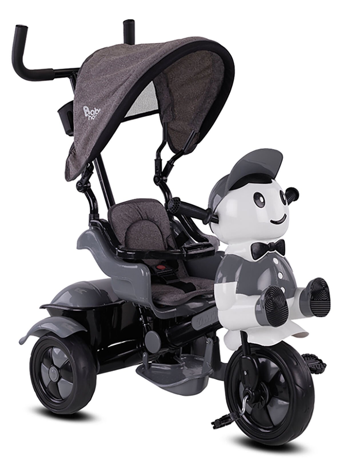 Babyhope 125A Yupi Triycle 3 Tekerli Kontrollü Bisiklet (Pedli) Gri