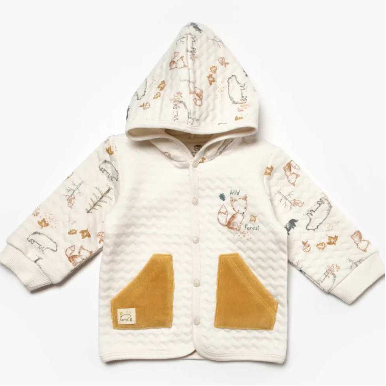 Bibaby Wild Forest Bebek Hırka 61512 Hardal Bej