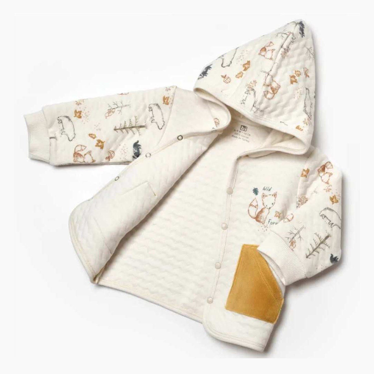 Bibaby Wild Forest Bebek Hırka 61512 Hardal Bej