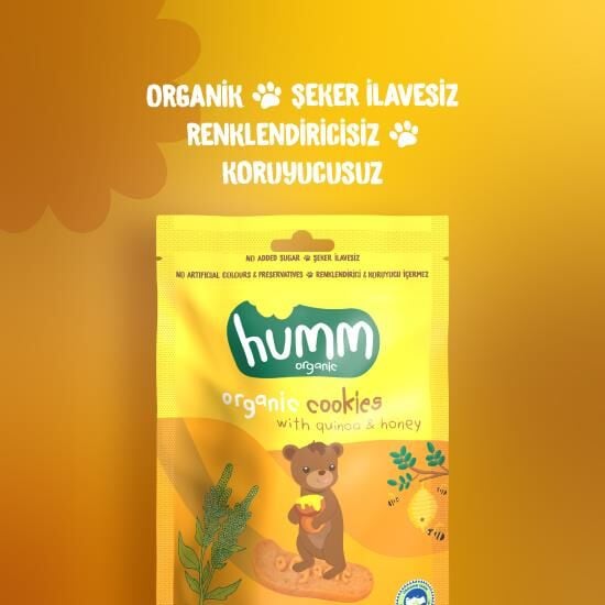 Humm Organik Ballı ve Kinoalı Kurabiye 55 Gr