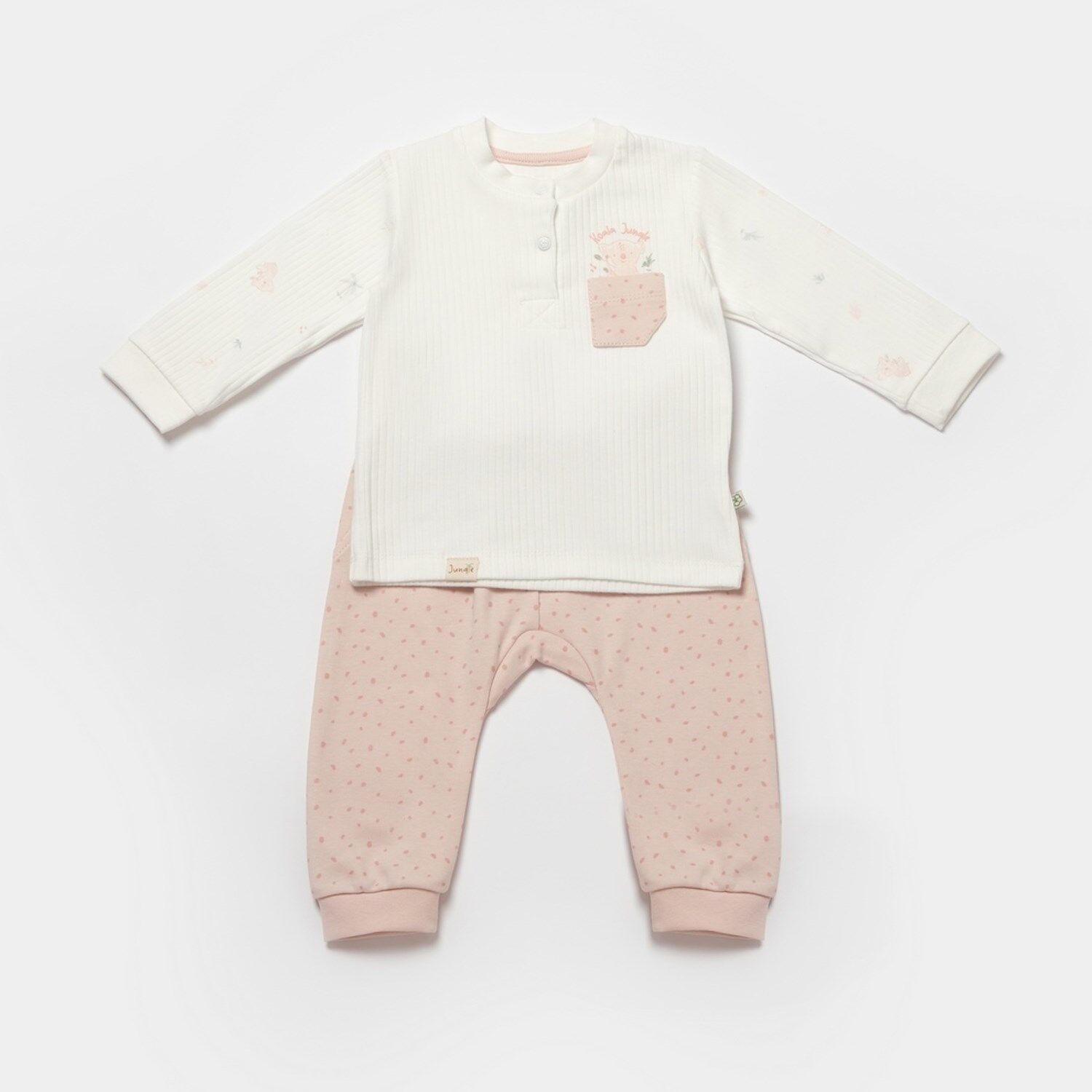 Bibaby Biorganic Koala Jungle 2'Li Bebek Takım 59776 Pembe