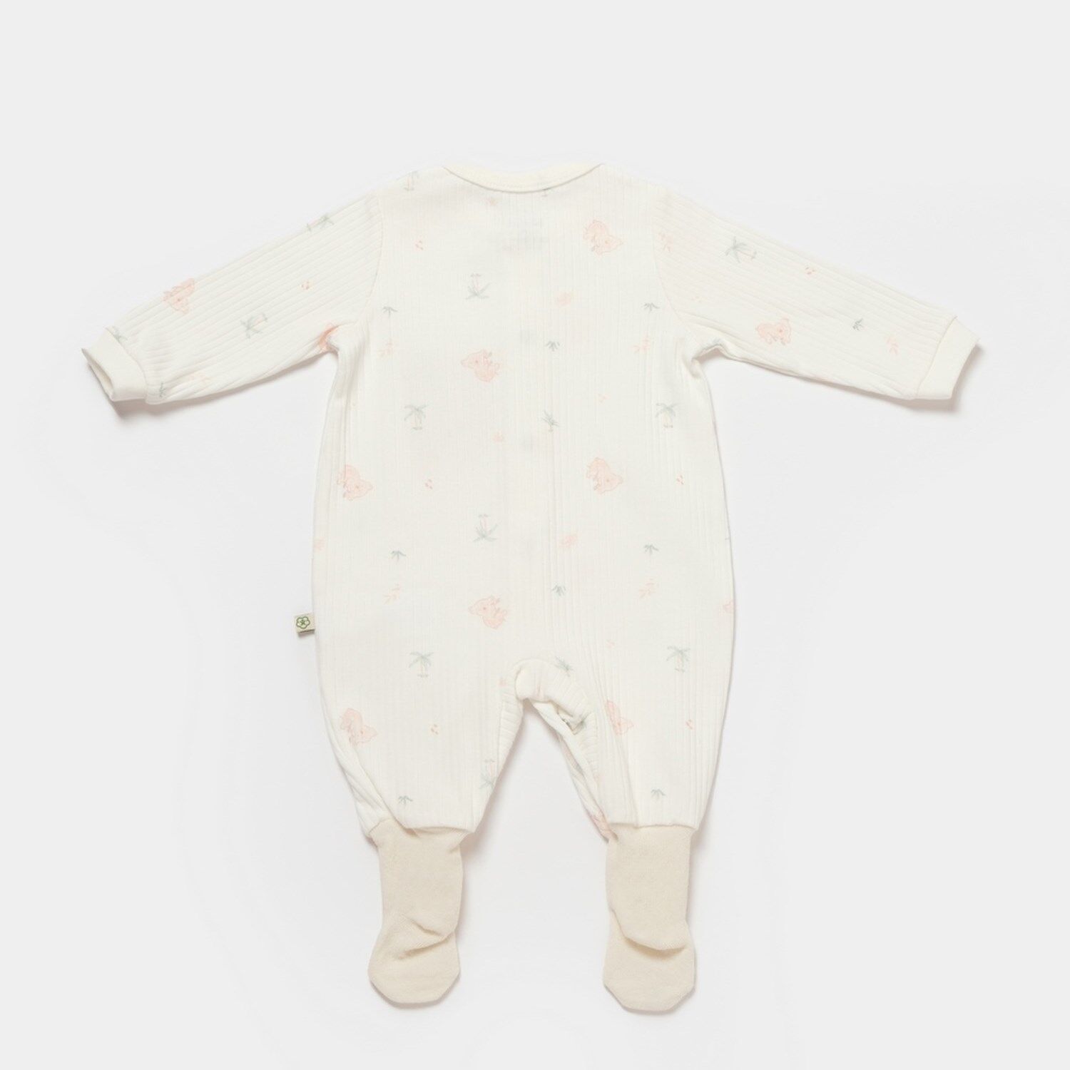 Bibaby Biorganic Koala Jungle Patikli Bebek Tulum 60734 Pembe