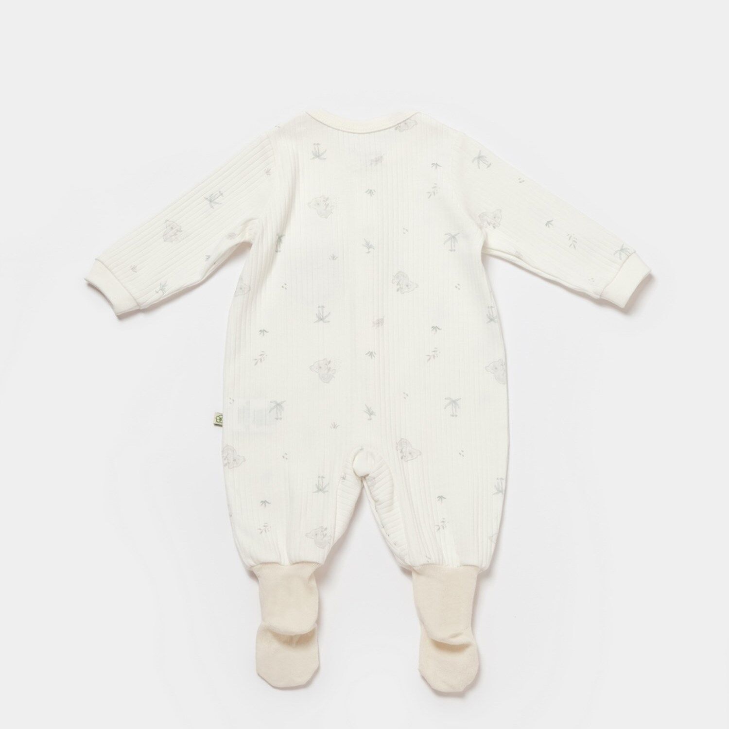 Bibaby Biorganic Koala Jungle Patikli Bebek Tulum 60734 Gri