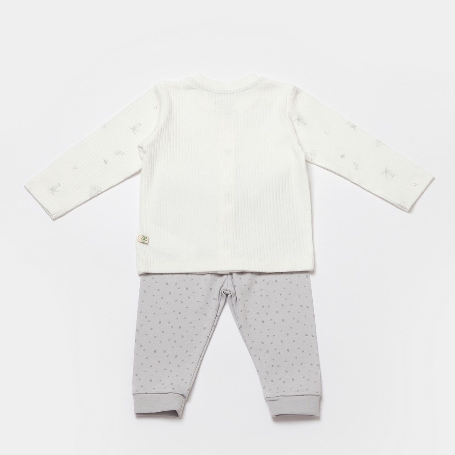 Bibaby Biorganic Koala Jungle Bebek Pijama Takımı 59777 Gri