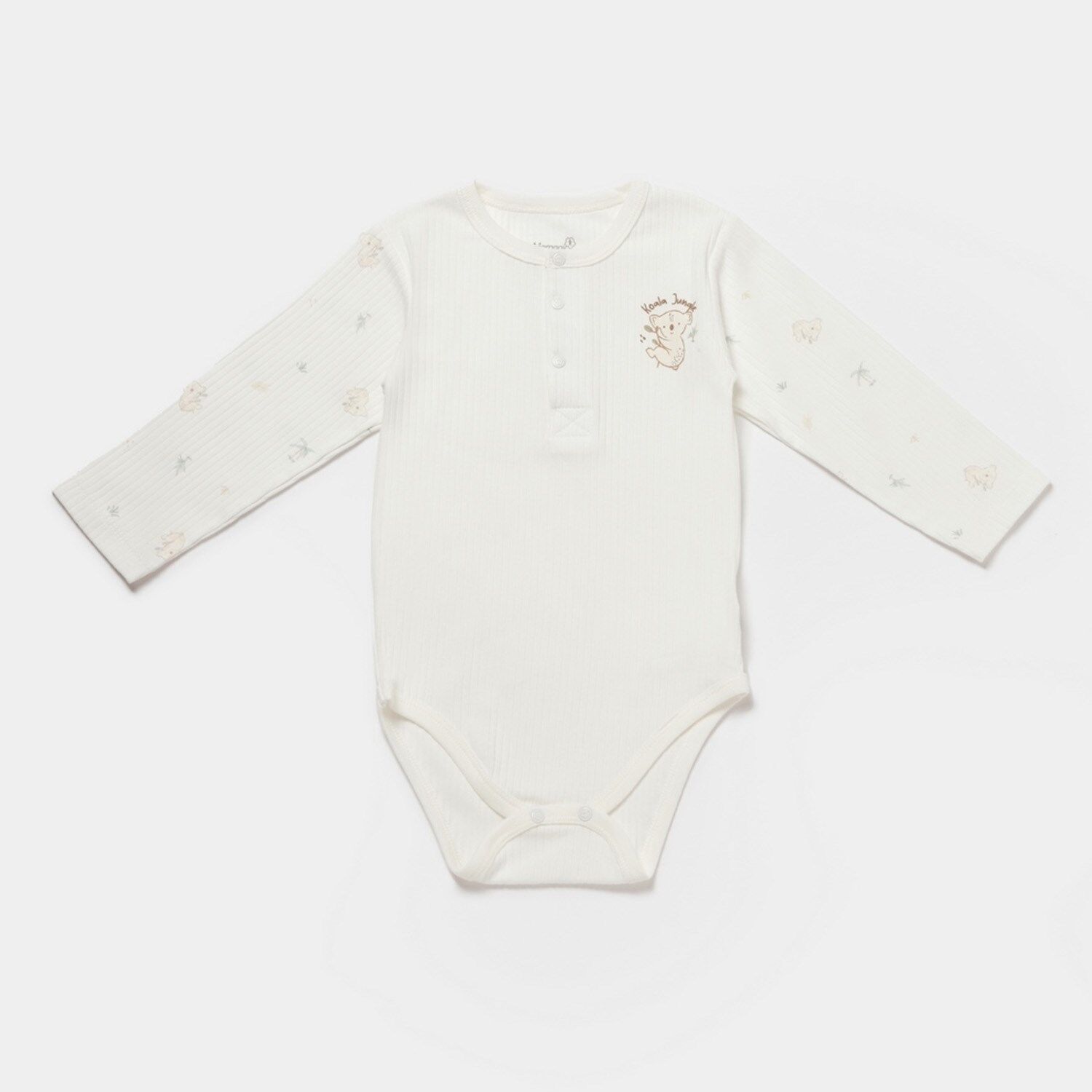 Bibaby Biorganic Koala Jungle Uzun Kol Bebek Body 56973 Mint