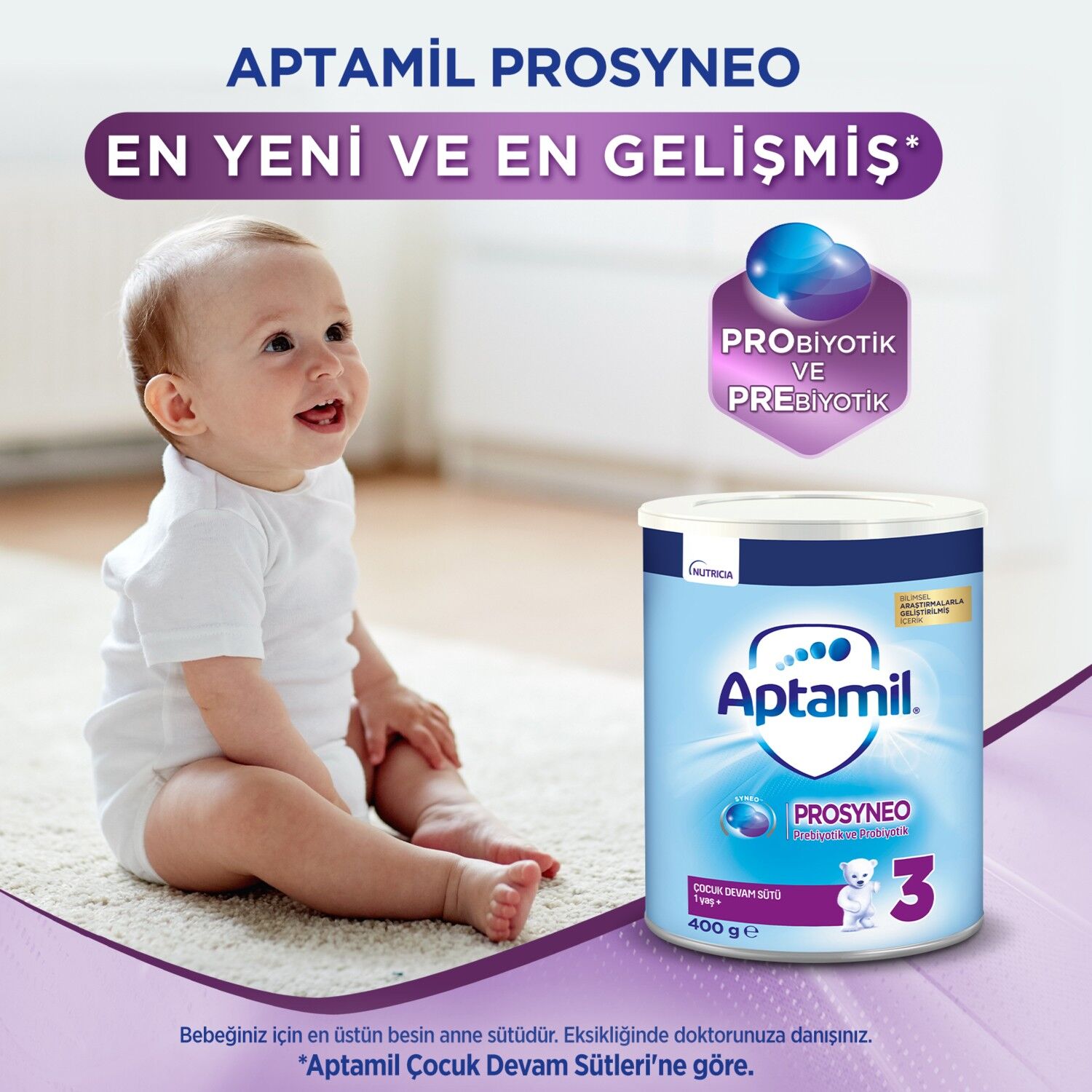 Aptamil Prosyneo Bebek Sütü No1 0-6 Ay 400 Gr