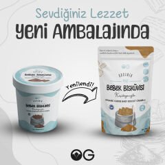 OG Natural Organik Keçiboynuzlu Toz Bebek Bisküvisi 240 Gr 6+ Ay