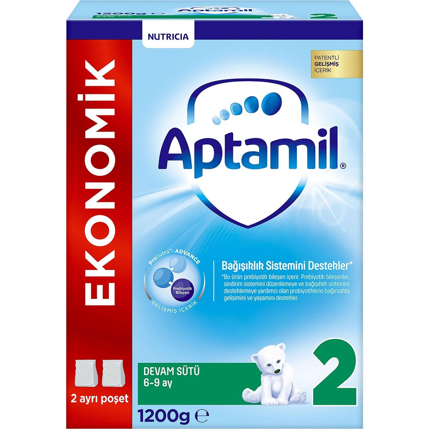 Aptamil Devam Sütü Maması No2 6-9 Ay 1200 Gr