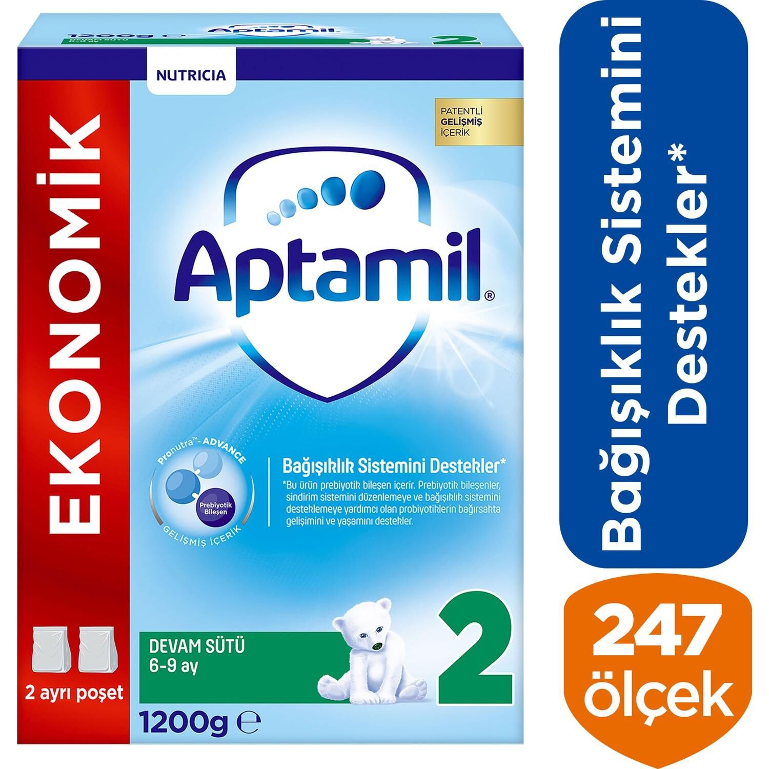 Aptamil Devam Sütü Maması No2 6-9 Ay 1200 Gr