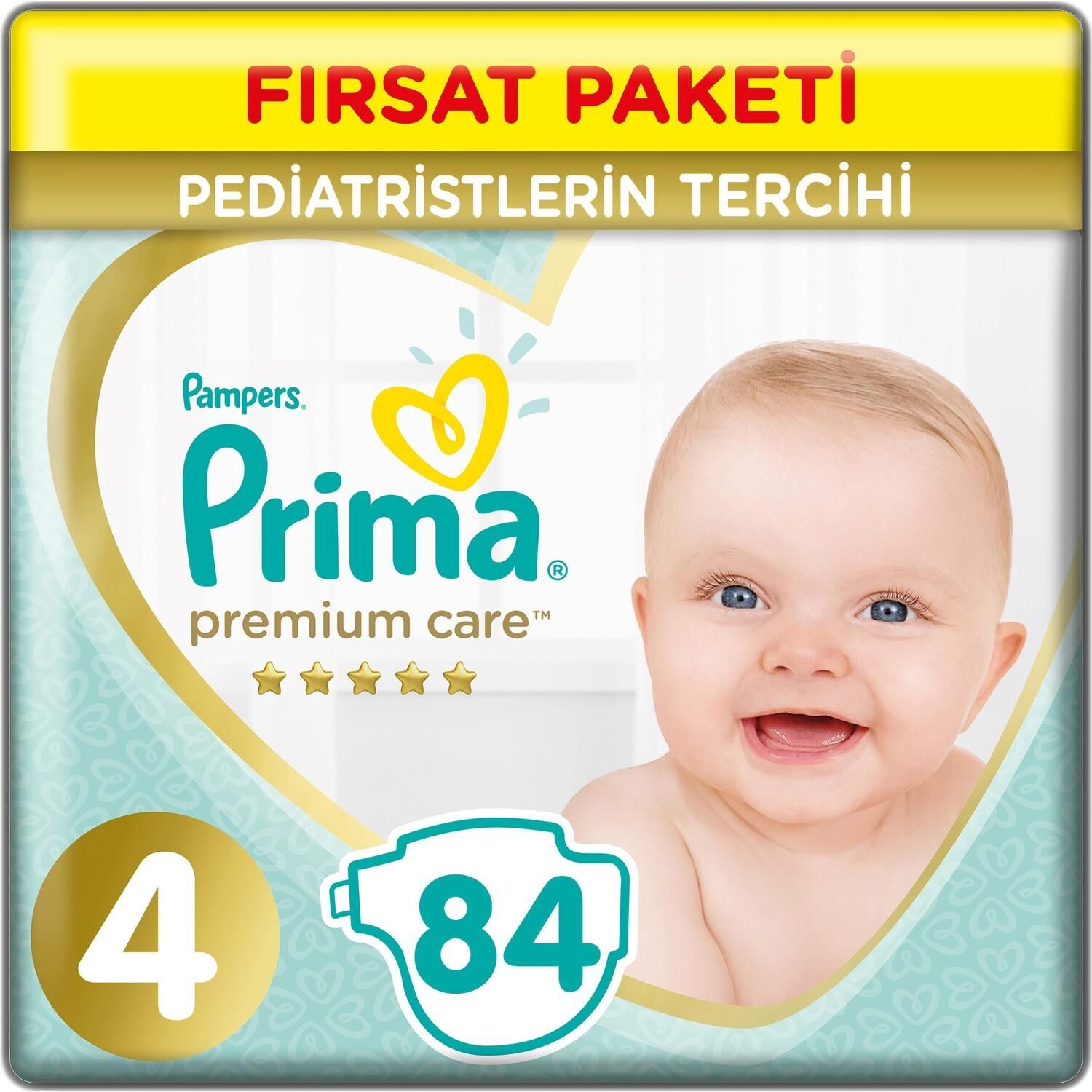 Prima Premium Care Bebek Bezi Fırsat Paketi 4 Beden 84 Adet