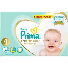 Prima Premium Care Bebek Bezi Fırsat Paketi 4 Beden 84 Adet