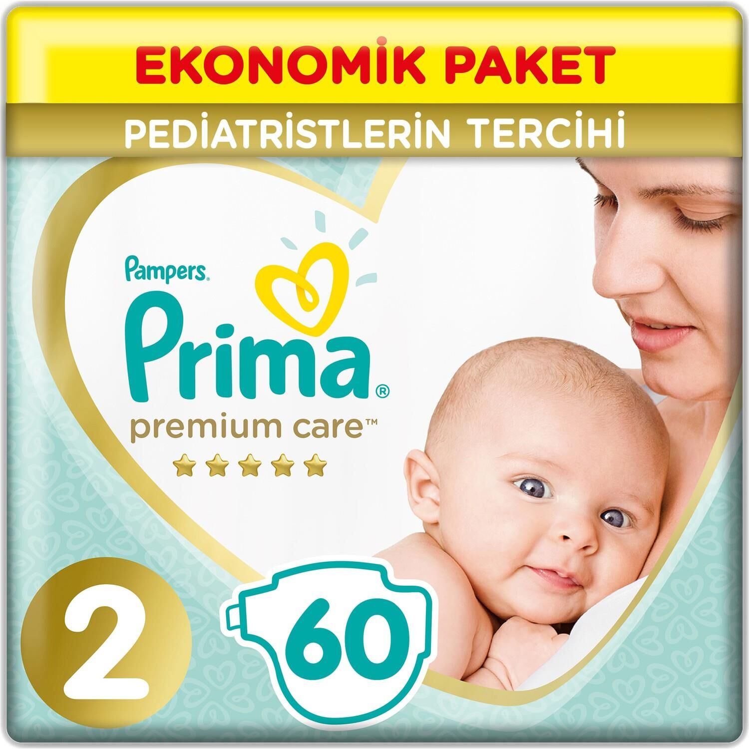 Prima Premium Care Bebek Bezi Eko Paket 2 Beden 60 Adet