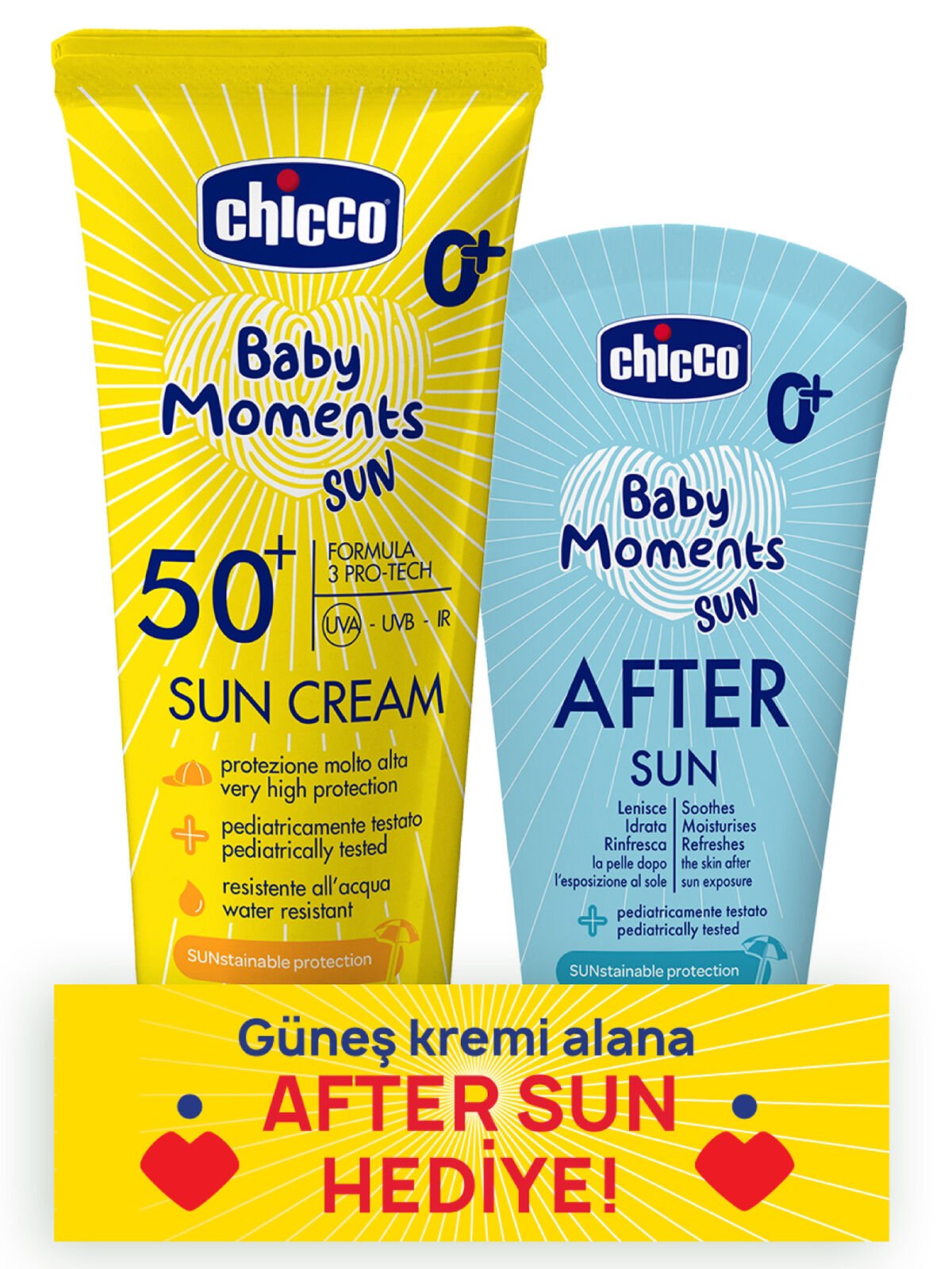 Chicco Baby Moments Sun Güneş Kremi Spf 50+ 75 ml + After Sun Hediye