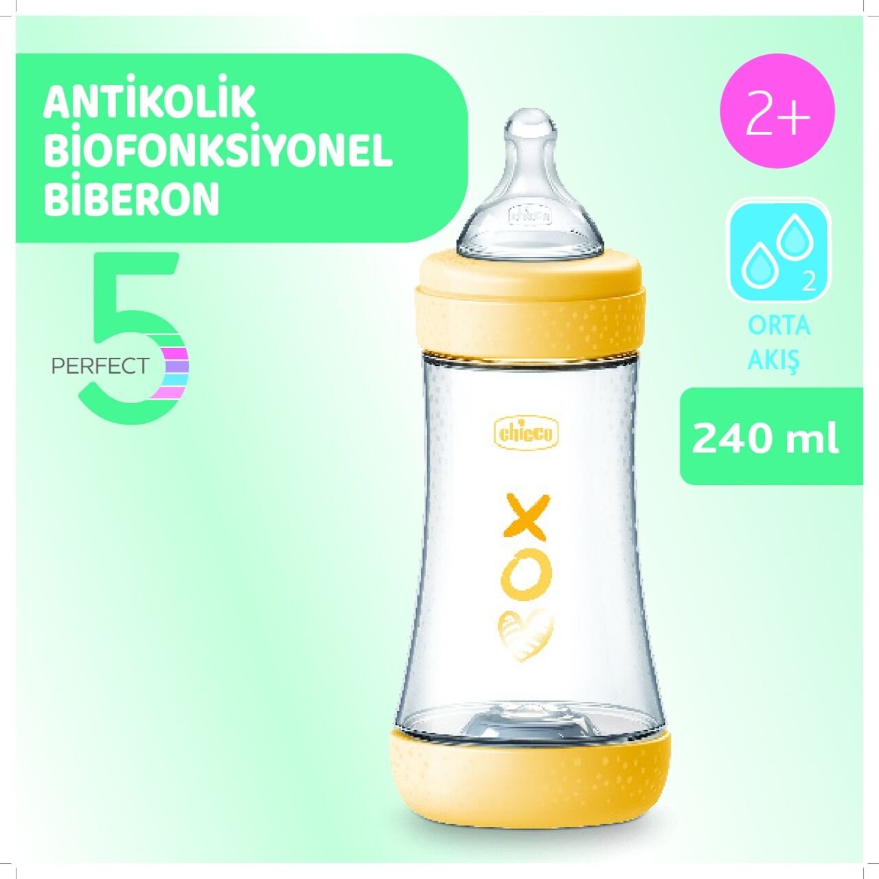 Chicco Perfect 5 Antikolik Biberon PP 240 ml Boy