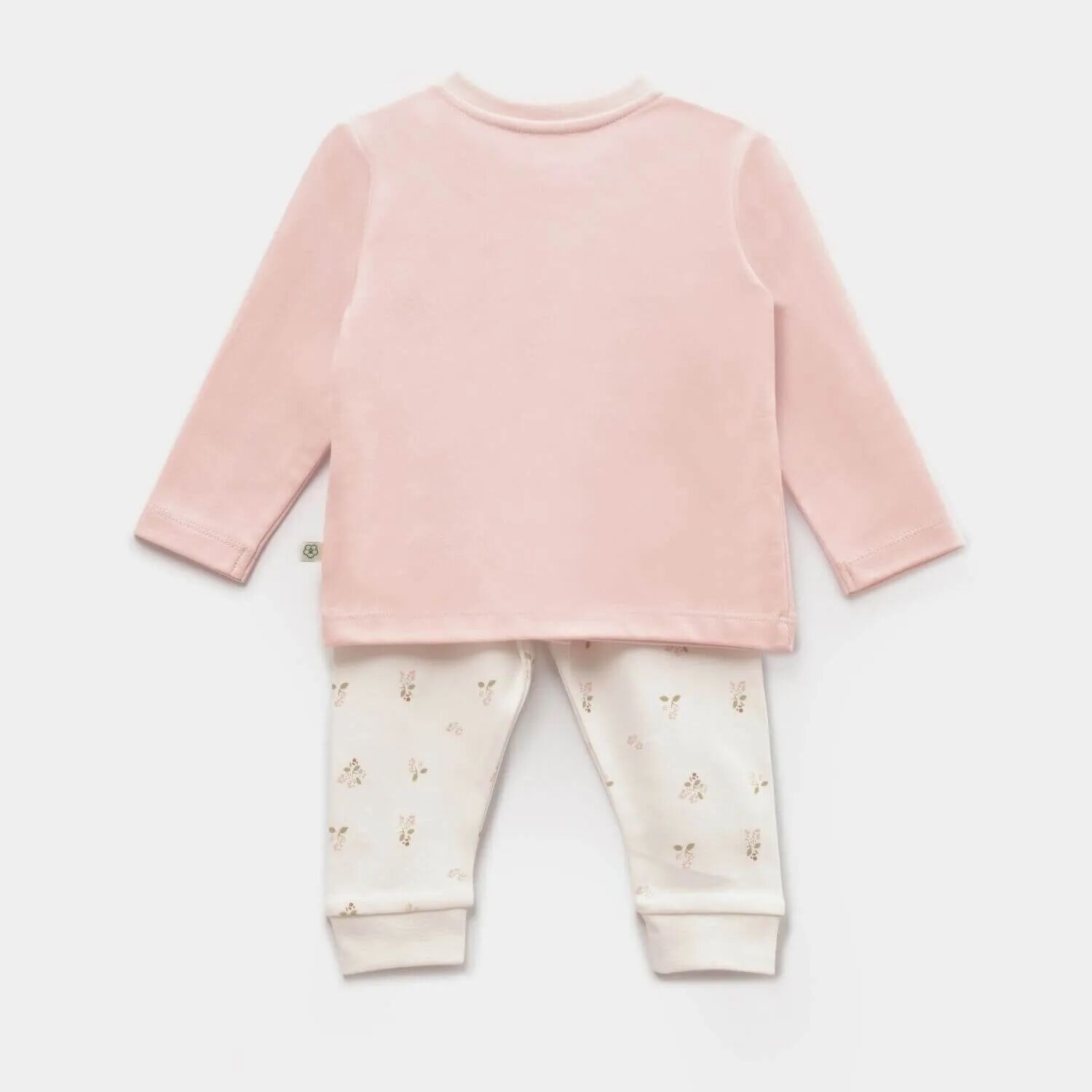 Bibaby Biorganic The Flowers Pijama Takımı 59764 Ekru Pembe