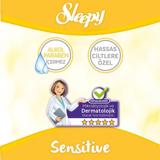 Sleepy Sensitive Islak Havlu Mendil 90 Adet