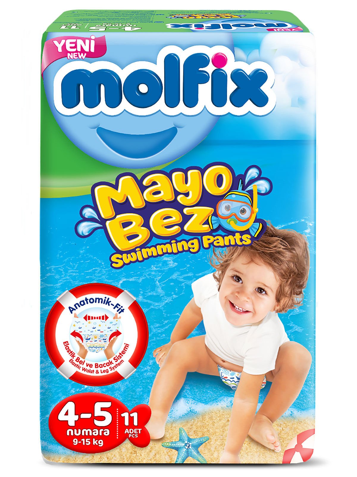 Molfix Mayo Bez 4-5 Beden 9-15 Kg 11 Adet