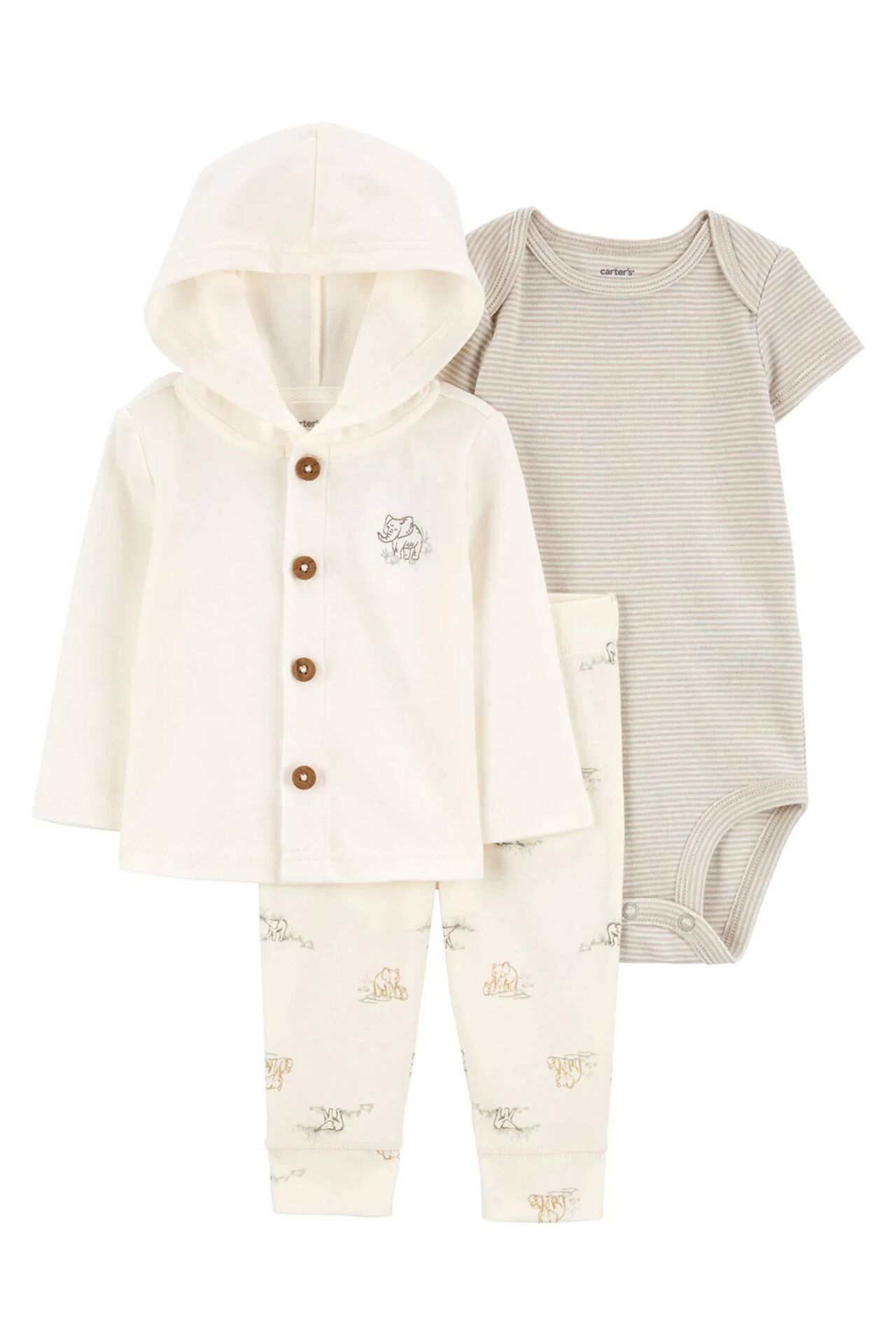 Carter's Layette Bebek 3'lü Hırkalı Set 1R196210 Renkli