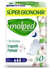 Molped Pure&Soft Gece Ped Süper Eko 16 Adet