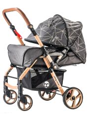 Baby Care 500 Combo Maxi Pro Çift Yönlü Puset Gold Siyah