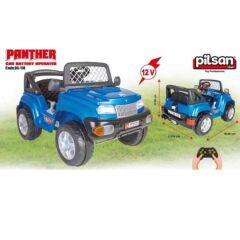 Pilsan Panther Uzaktan Kumandalı Akülü Araba 12 Volt 05-118 Mavi