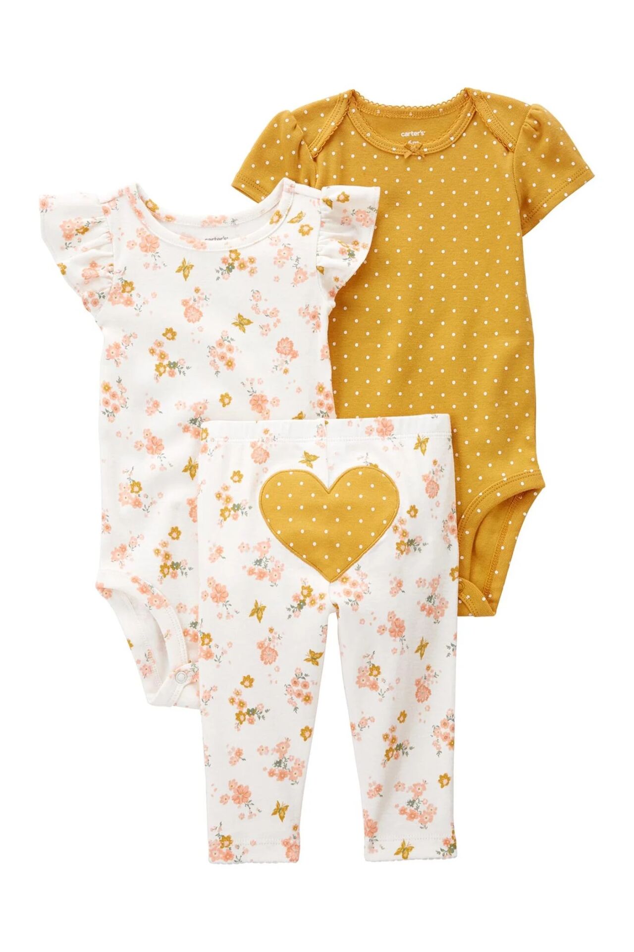 Carter's Layette Kız Bebek 3'Lü Set 1P596810 Karışık Renkli