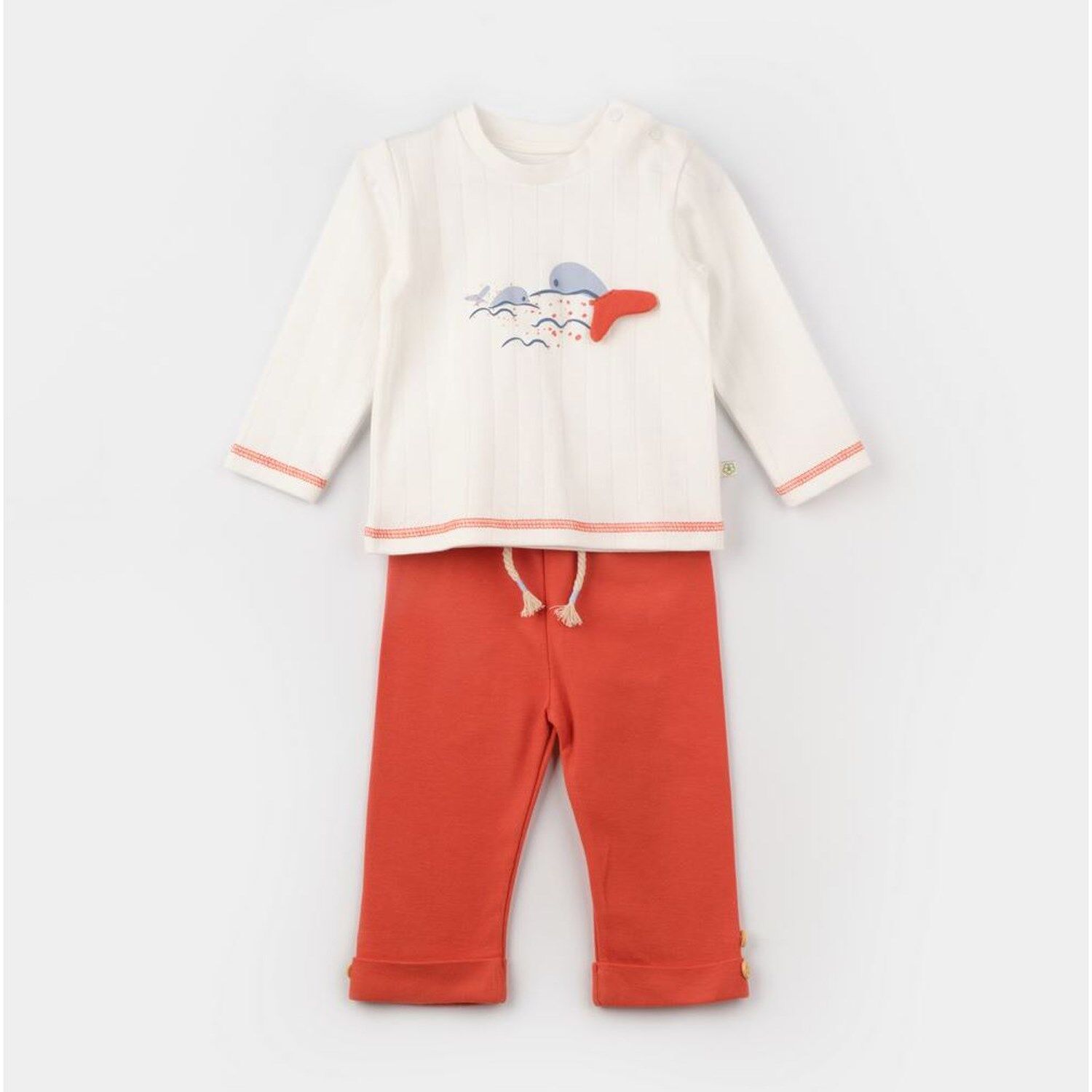 Bibaby Biorganic Sun Lets Sail 2'Li Bebek Takım 59791 Ekru Mavi