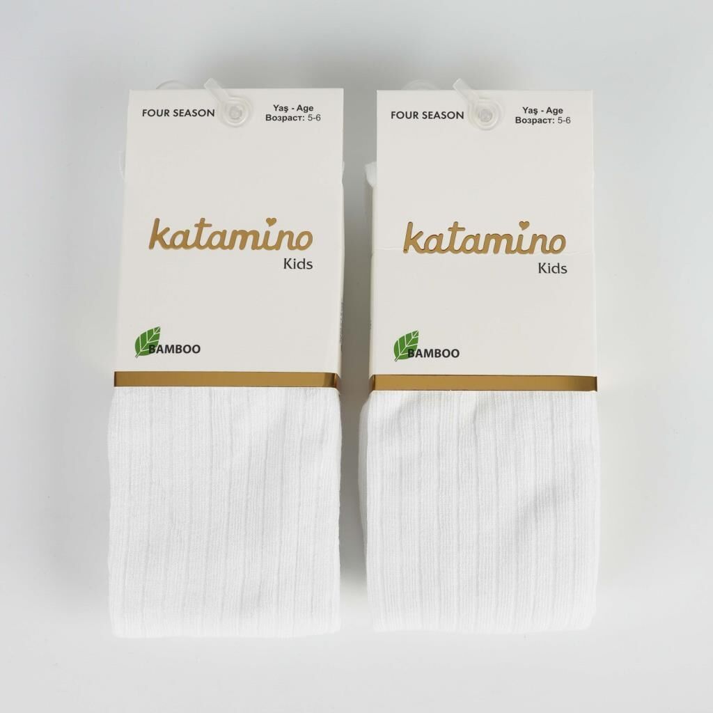 Katamino Beyza Kız Bambu Külotlu 1-5 Yaş K30205 Beyaz