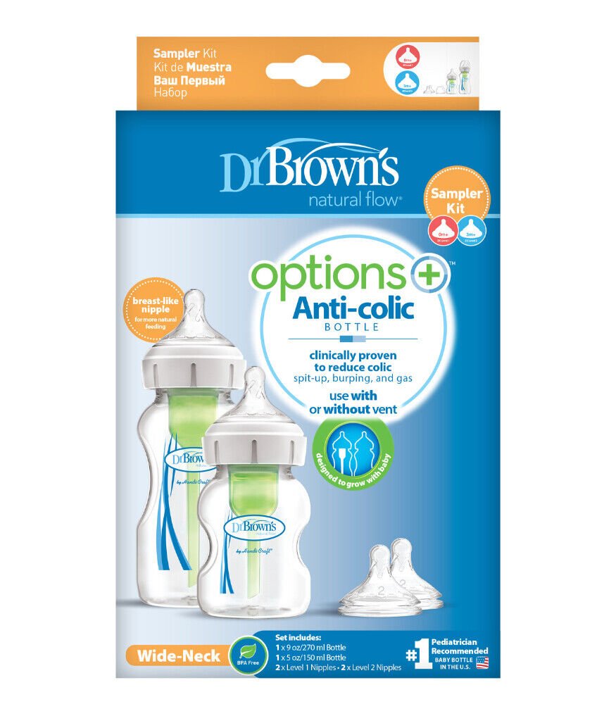 Dr.Brown's Geniş Ağız Options 2li PP Biberon Seti 150 ml 270 ml