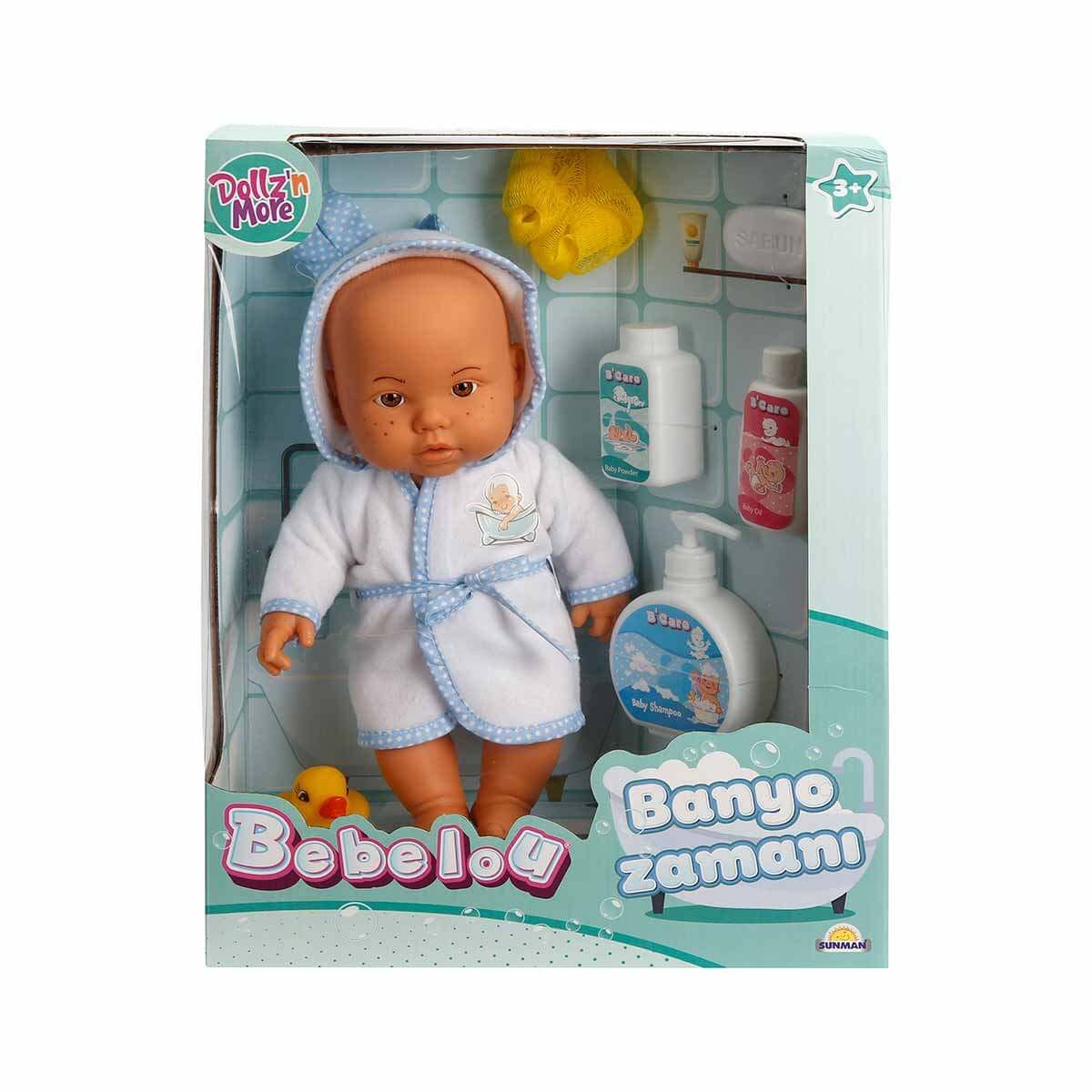 Sunman Bebelou Banyo Zamanı Bebek Seti 35 Cm