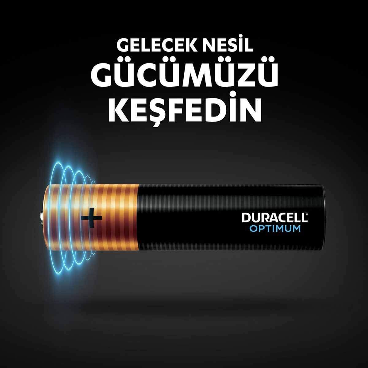 Duracell 4Lü Optimum AAA Kalem Pil