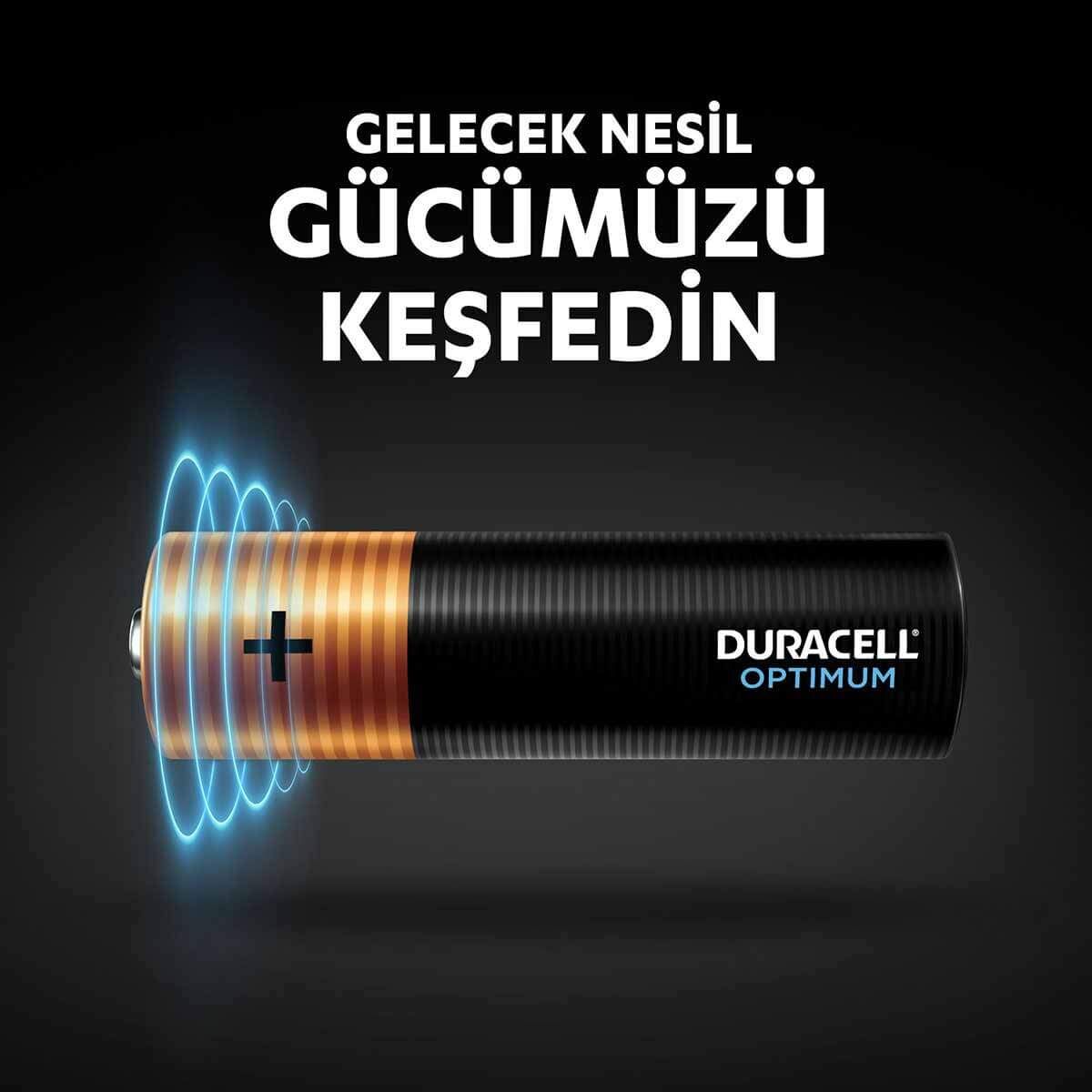 Duracell 4Lü Optimum AA Kalem Pil