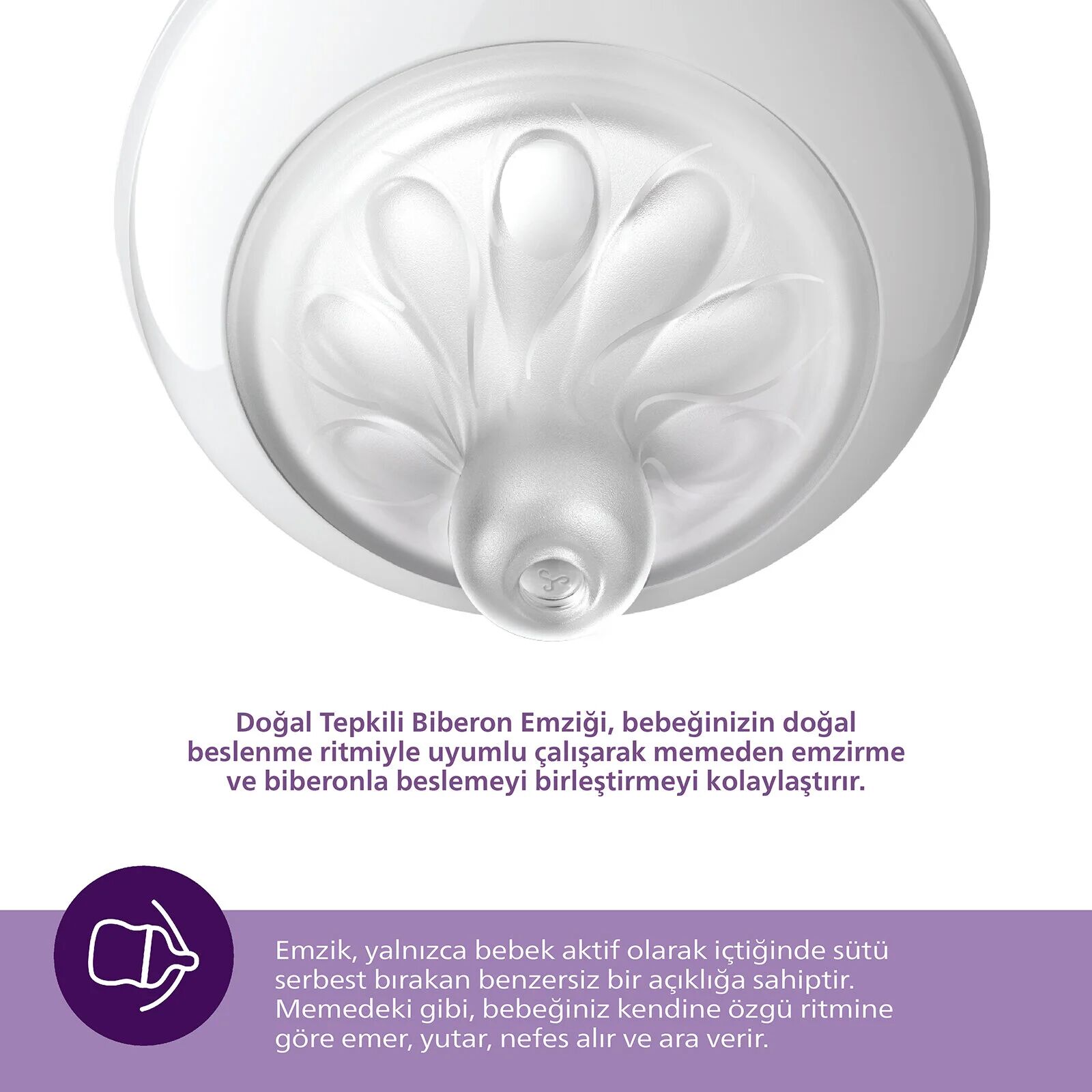 Philips Avent Doğal Tepkili Natural Response 2'Li Biberon Emziği No:2 0+ Ay