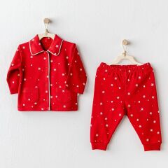 Andywawa AC25329 Happy Newyear Bebek Pijama Takım Red